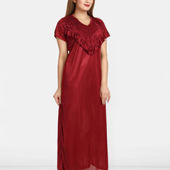 Be You Women V-Neck Maxi Nightdress