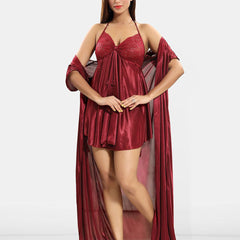 Be You Women 2 pieces Maxi Wrap Nightdress