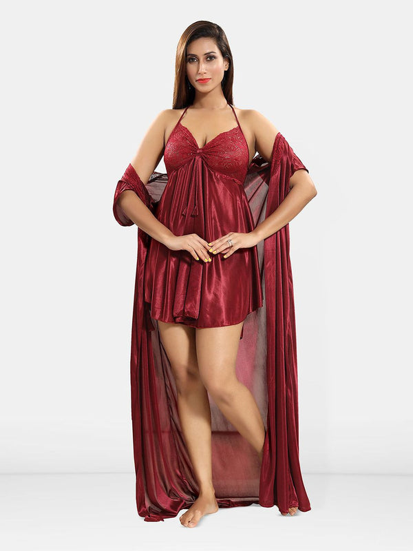 Be You Women 2 pieces Maxi Wrap Nightdress