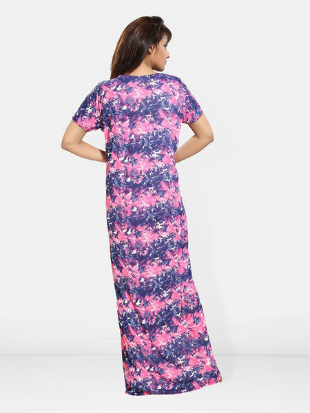 Be You Women Abstract Printed Maxi Nightdress