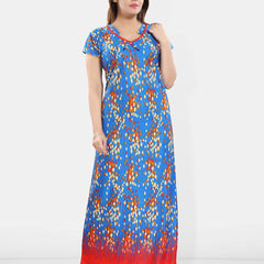 Be You Women Polka Dots Printed Maxi Nightdress