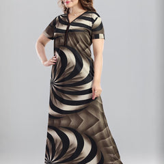 Be You Printed V-Neck Maternity Maxi Nightdress