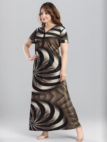 Be You Printed V-Neck Maternity Maxi Nightdress