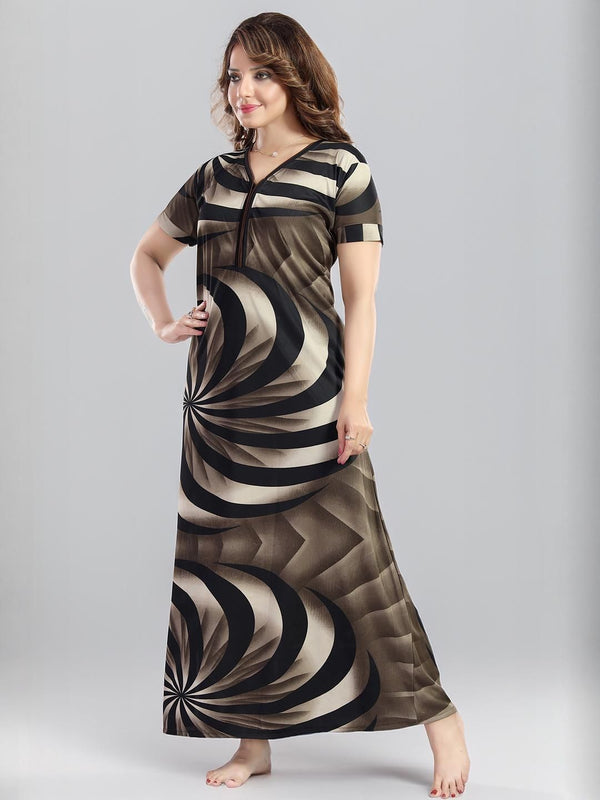 Be You Printed V-Neck Maternity Maxi Nightdress