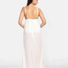 Be You  Women Solid Maxi Nightdress