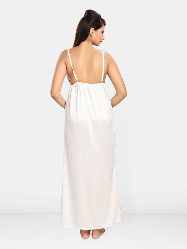 Be You  Women Solid Maxi Nightdress