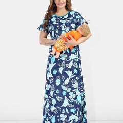Be You Women Printed Maxi Nightdress