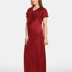 Be You Women V-Neck Maxi Nightdress