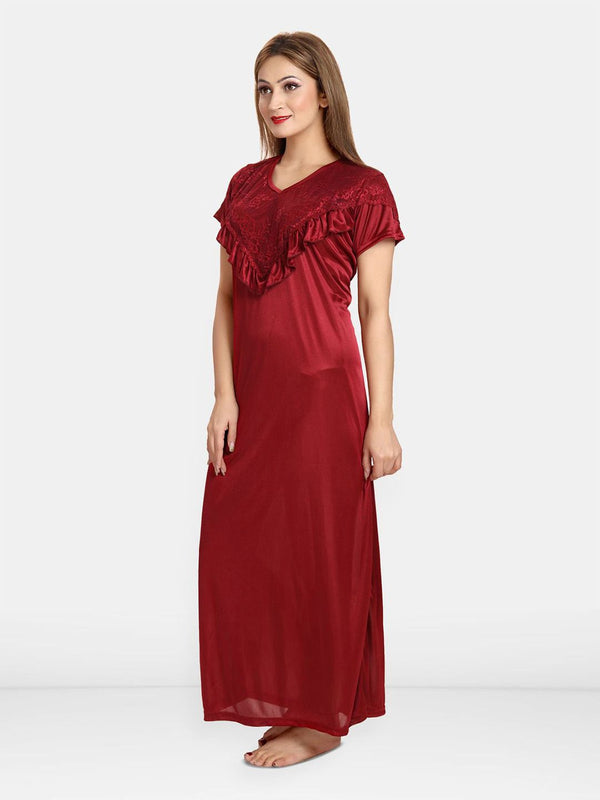Be You Women V-Neck Maxi Nightdress