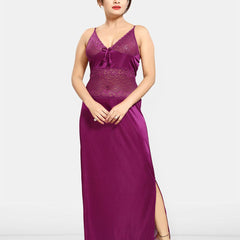 Be You Women Satin Maxi Nightdress