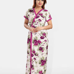 Be You Women Printed Maxi Nightdress