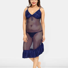 Be You Solid Satin Maxi Nightdress With Robe