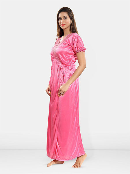 Be You Set of 2 Satin Maxi Wrap Nightdress