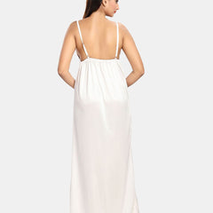 Be You Women Solid Maxi Nightdress