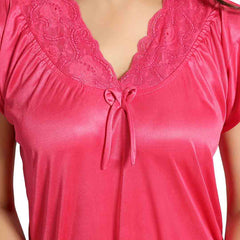 Be You Satin Solid Night Gown / Nighty For Women, Maxi Nightdress