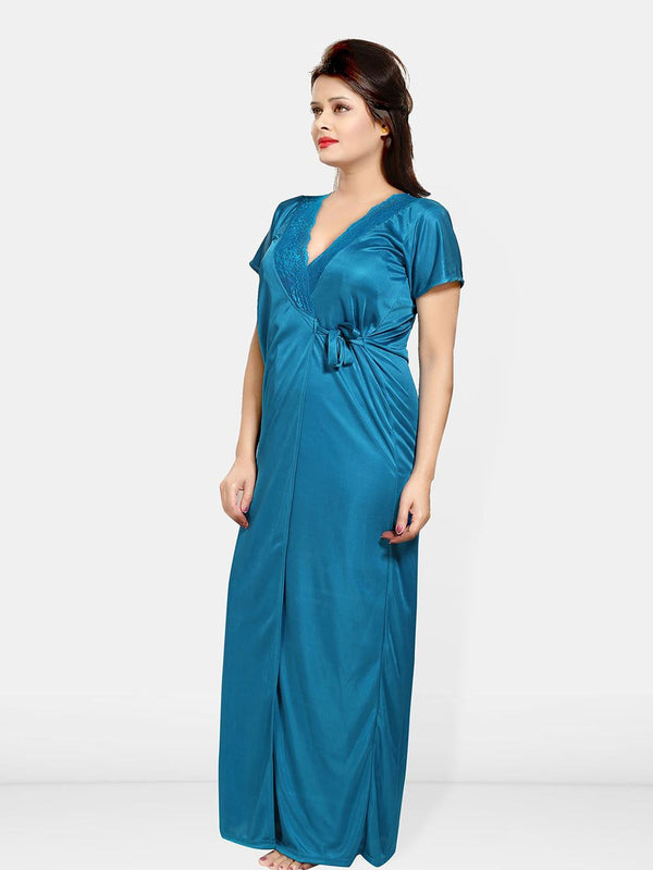 Be You Women Set of 4 Satin Wrap Nightdress