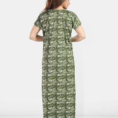Be You Women Printed Maxi Nightdress
