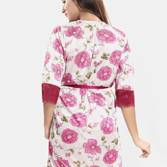 Be You Printed V-Neck Wrap Nightdress