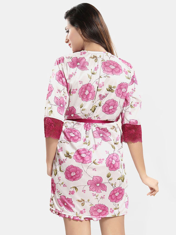 Be You Printed V-Neck Wrap Nightdress