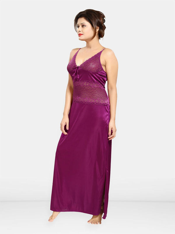Be You Women Satin Maxi Nightdress
