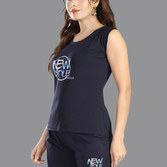 Be You Women Typography Printed Round Neck Regular Night suit
