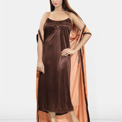 Be You Women 2 pieces Satin Maxi Nightdress