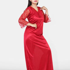 Be You Women Satin Maxi Nightdress