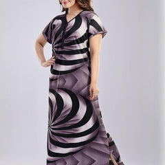 Be You Printed V-Neck Maternity Maxi Nightdress