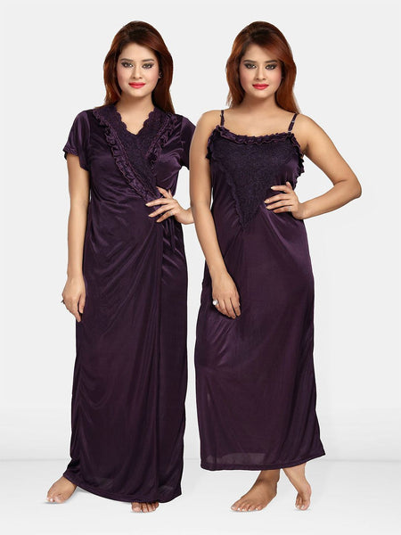 Be You Satin Maxi Nightdress With Robe