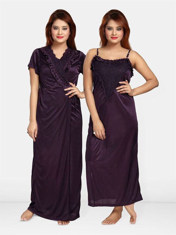 Be You Satin Maxi Nightdress With Robe