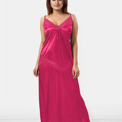 Be You Women Self Design Shoulder Strap Nightdress