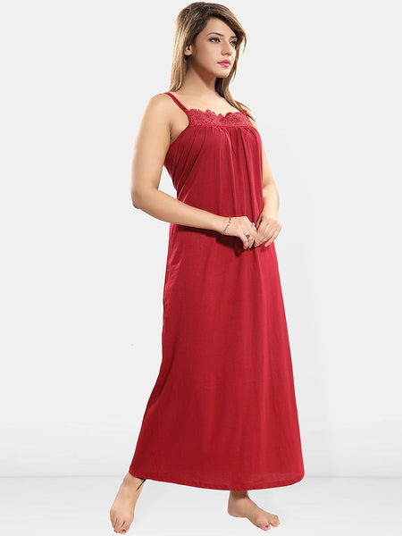 Be You Shoulder Straps Cotton Maxi Nightdress