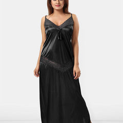 Be You Shoulder Straps Satin Maxi Nightdress