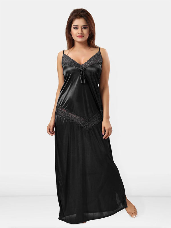 Be You Shoulder Straps Satin Maxi Nightdress