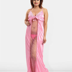 Be You Solid Satin Maxi Nightdress