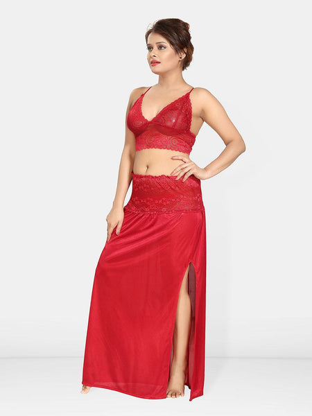 Be You Women Shoulder Straps Maxi Sweat Nightdress