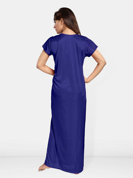 Be You Round Neck Satin Maxi Nightdress