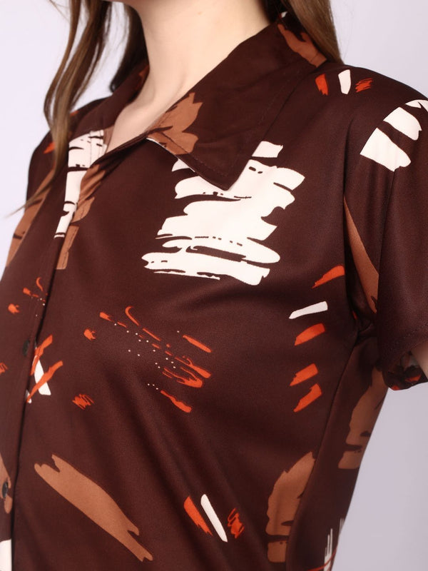 Be You Women Abstract Printed Night suit