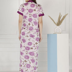 Be You Women Printed Maxi Nightdress
