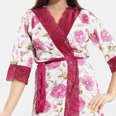Be You Printed V-Neck Wrap Nightdress