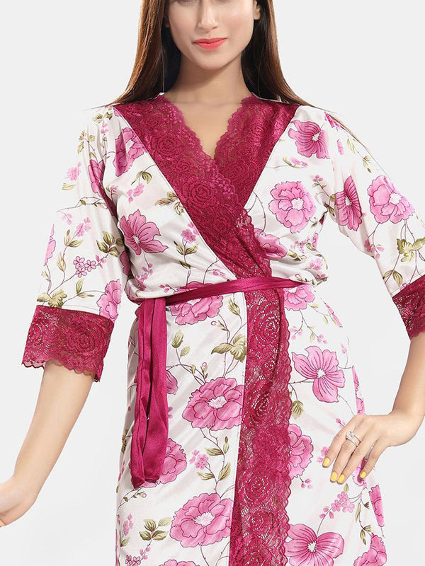 Be You Printed V-Neck Wrap Nightdress