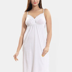 Be You Women Shoulder Straps Lace Pure Cotton Nightdress