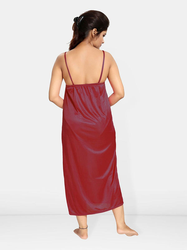 Be You Women Satin Maxi Nightdress With Robe