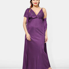 Be You Pack Of 4 Satin Maxi Nightdress