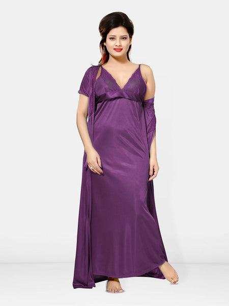 Be You Pack Of 4 Satin Maxi Nightdress