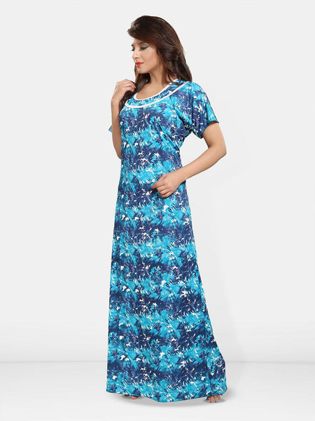 Be You Women Printed Maxi Nightdress