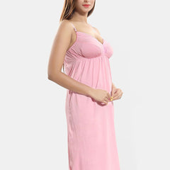 Be You Women Shoulder Strap Knee Length Empire Nightdress