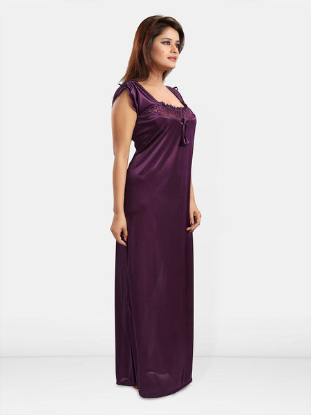 Be You Women Satin Maxi Nightdress