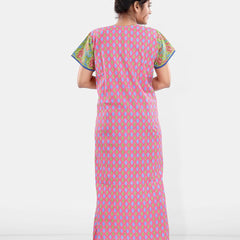 Be You Printed Pure Cotton Maxi Nightdress