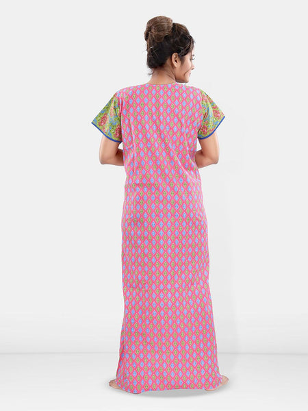 Be You Printed Pure Cotton Maxi Nightdress